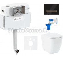 Комплект Lavinia Boho Унитаз приставной One 33024060 + Крышка-сиденье One 33290200 с микролифтом + Бачок скрытого монтажа RelFix 38020010 + Кнопка RelFix 38050702 + Дозатор RelFix 38040010