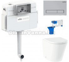 Комплект Lavinia Boho Унитаз приставной Biore 33044050 + Крышка-сиденье Biore 33290410 с микролифтом + Бачок скрытого монтажа RelFix 38020010 + Кнопка RelFix 380501MC + Дозатор RelFix 38040010