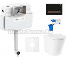 Комплект Lavinia Boho Унитаз приставной Biore 33044050 + Крышка-сиденье Biore 33290410 с микролифтом + Бачок скрытого монтажа RelFix 38020010 + Кнопка RelFix 38050602 + Дозатор RelFix 38040010