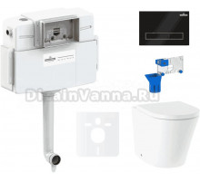 Комплект Lavinia Boho Унитаз приставной Biore 33044050 + Крышка-сиденье Biore 33290410 с микролифтом + Бачок скрытого монтажа RelFix 38020010 + Кнопка RelFix 38050801 + Дозатор RelFix 38040010