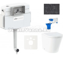 Комплект Lavinia Boho Унитаз приставной Biore 33044050 + Крышка-сиденье Biore 33290410 с микролифтом + Бачок скрытого монтажа RelFix 38020010 + Кнопка RelFix 38050901 + Дозатор RelFix 38040010