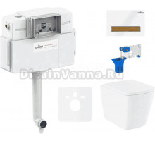 Комплект Lavinia Boho Унитаз приставной Aveo Rimless 3306404R + Крышка-сиденье Aveo 33290600 с микролифтом + Бачок скрытого монтажа RelFix 38020010 + Кнопка RelFix 38050603 + Дозатор RelFix 38040010