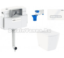 Комплект Lavinia Boho Унитаз приставной Aveo Rimless 3306404R + Крышка-сиденье Aveo 33290600 с микролифтом + Бачок скрытого монтажа RelFix 38020010 + Кнопка RelFix 3805003W + Дозатор RelFix 38040010