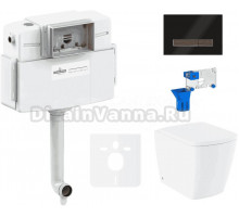 Комплект Lavinia Boho Унитаз приставной Aveo Rimless 3306404R + Крышка-сиденье Aveo 33290600 с микролифтом + Бачок скрытого монтажа RelFix 38020010 + Кнопка RelFix 38050702 + Дозатор RelFix 38040010