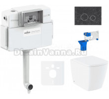 Комплект Lavinia Boho Унитаз приставной Aveo Rimless 3306404R + Крышка-сиденье Aveo 33290600 с микролифтом + Бачок скрытого монтажа RelFix 38020010 + Кнопка RelFix 38050902 + Дозатор RelFix 38040010