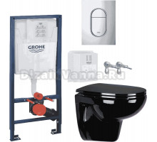 Комплект Унитаз подвесной Wanfald Lauta 47374100005 + Инсталляция Grohe Rapid SL 39702000 3 в 1 с панелью смыва