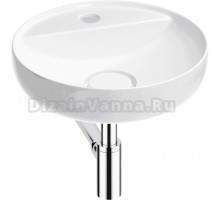 Накладная раковина Wellsee Chalice Perfection 201001176 42, с сифоном и выпуском, глянцевый белый, хром