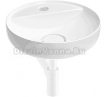 Накладная раковина Wellsee Chalice Perfection 201001180 42, с сифоном и выпуском, глянцевый белый, матовый белый