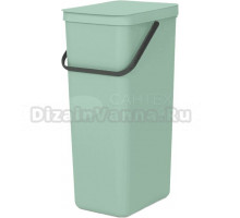 Мусорное ведро Brabantia Sort&Go 212826 40 л, мятно-голубое