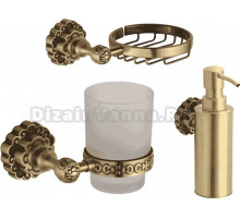 Набор Мыльница Bronze de Luxe K25202 + Дозатор K25027 + Стакан K25006