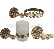 Набор Мыльница Bronze de Luxe K25202 + Стакан K25006 + Крючок K25205