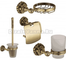 Набор Мыльница Bronze de Luxe K25202 + Стакан K25006 + Ершик K25010 + Держатель K25003