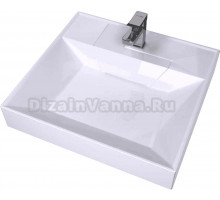 Раковина над стиральной машиной Uperwood Top 291021039 60 см, с кронштейнами, глянцевая белая