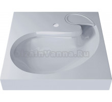 Раковина над стиральной машиной Uperwood Comforty 291021038 60 см, с кронштейнами, глянцевая белая