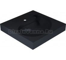 Раковина над стиральной машиной Uperwood Comforty 2930205138 60 см, с кронштейнами, матовая черная