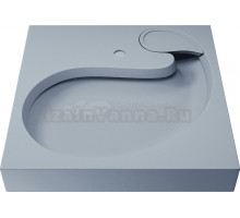 Раковина над стиральной машиной Uperwood Comforty 2930205238 60 см, с кронштейнами, матовая серая