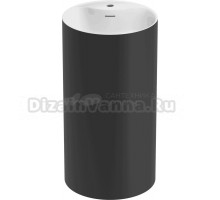 Раковина Wellsee Chalice Perfection 230616000 45, матовая черная/глянцевая белая