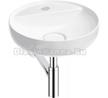 Накладная раковина Wellsee Chalice Perfection 201001191 42, с сифоном и выпуском, глянцевый белый, хром