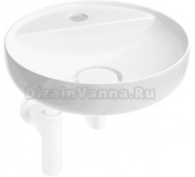 Накладная раковина Wellsee Chalice Perfection 201001200 42, с сифоном и выпуском, глянцевый белый, матовый белый