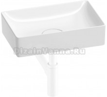 Накладная раковина Wellsee Pure BY Wellsee 201001220 42, с сифоном и выпуском, глянцевый белый, матовый белый