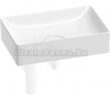 Накладная раковина Wellsee Pure BY Wellsee 201001225 42, с сифоном и выпуском, глянцевый белый, матовый белый