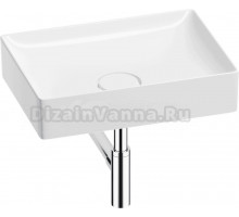 Накладная раковина Wellsee Pure BY Wellsee 201001241 50, с сифоном и выпуском, глянцевый белый, хром