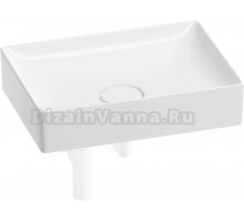 Накладная раковина Wellsee Pure BY Wellsee 201001250 50, с сифоном и выпуском, глянцевый белый, матовый белый