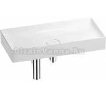 Накладная раковина Wellsee Pure BY Wellsee 201001271 75, с сифоном и выпуском, глянцевый белый, хром