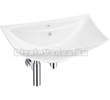 Накладная раковина Wellsee Cerulean 201001396 60, с сифоном и выпуском, глянцевый белый, хром