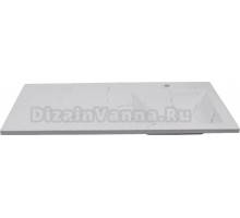 Раковина над стиральной машиной Uperwood Марсал 291120411 120 см, правая, белый мрамор