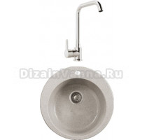 Комплект Мойка Whinstone Арго 1B серый + Смеситель MEGA Ege MG-PL10 хром