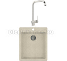 Комплект Мойка Whinstone Аркус Аркус 420 жасмин + Смеситель MEGA Didim MG-CM107 хром