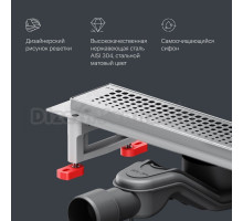 Душевой трап (лоток) AM.PM MasterFlow Cut Gradient 40 см, сталь матовая
