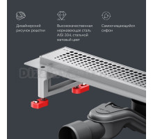 Душевой трап (лоток) AM.PM MasterFlow Cut Gradient 50 см, сталь матовая