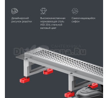 Душевой трап (лоток) AM.PM MasterFlow Cut Gradient 70 см, сталь матовая