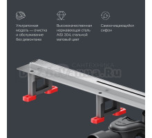 Душевой трап (лоток) AM.PM MasterFlow Slim line 80 см, сталь матовая