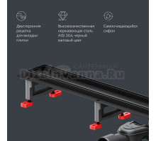 Душевой трап (лоток) AM.PM MasterFlow Tile 90 см, черный матовый