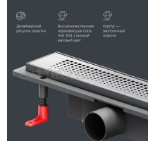 Душевой трап (лоток) AM.PM PrimeFlow Cut Gradient 40 см, сталь матовая