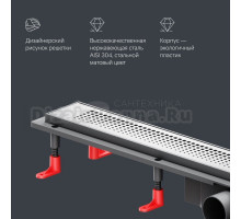 Душевой трап (лоток) AM.PM PrimeFlow Cut Gradient 80 см, сталь матовая