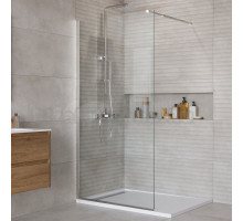 Душевая перегородка BelBagno Kraft 90 см, профиль хром, стекло прозрачное
