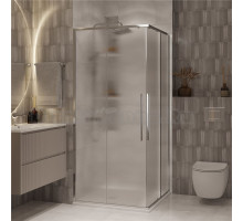 Душевой уголок Niagara Nova NG-3624-34 100x100, профиль хром, стекло шиншилла