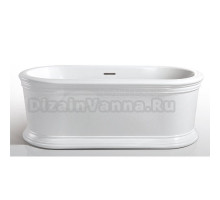 Ванна акриловая AZARIO TOUR 1800x900x600, свободностоящая, в комплекте с сифоном и металлической рамой, белая (TOU18090)