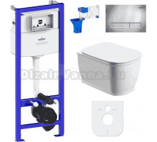 Комплект Lavinia Boho Унитаз подвесной Bell Pro Rimless 3301101R + Крышка-сиденье Bell Pro 33290100 с микролифтом + Инсталляция RelFix 38010010 + Кнопка RelFix 3805001C хром + Дозатор RelFix 38040010