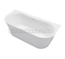 Ванна акриловая Azario ENGELS 1700x750x580 пристенная, в комплекте с сифоном и металлической рамой (ENG17075)