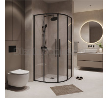 Душевой уголок Niagara Nova NG-6827-34BLACK 100x100, профиль черный матовый, стекло прозрачное