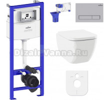 Комплект Lavinia Boho Унитаз подвесной One Rimless 3302103R + Крышка-сиденье One 33290200 с микролифтом + Инсталляция RelFix 38010010 + Кнопка RelFix 380501MC матовый хром + Дозатор RelFix 38040010