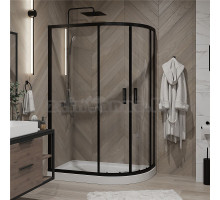 Душевой уголок Niagara Nova 682108111BLACK 120x80, асимметричный, черный