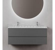 Тумба с раковиной Sancos Folk 120 на двоих, grey soft