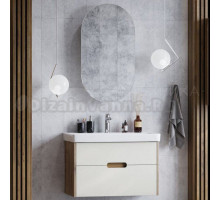 Мебель для ванной комнаты AQUATON Оливия 80 бежевый, дуб велл, раковина Адриана 80