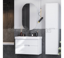 Мебель для ванной комнаты AQUATON Оливия 80 матовый белый, раковина Адриана 80